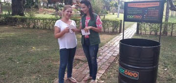 Escolas municipais recebem ecopontos para coleta de óleo usado