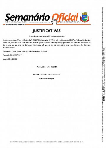 Semanário Oficial - Ed. 29